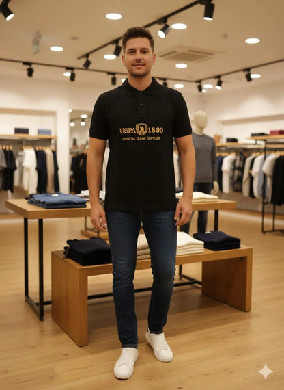 U.S. POLO ASSN. || Men’s Embroidered Polo T-Shirts – Official Game Supplier Edition
