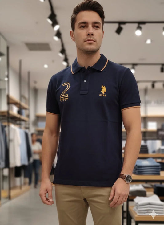 U.S. POLO ASSN. || Men’s Embroidered Polo T-Shirts – Official Game Supplier Edition