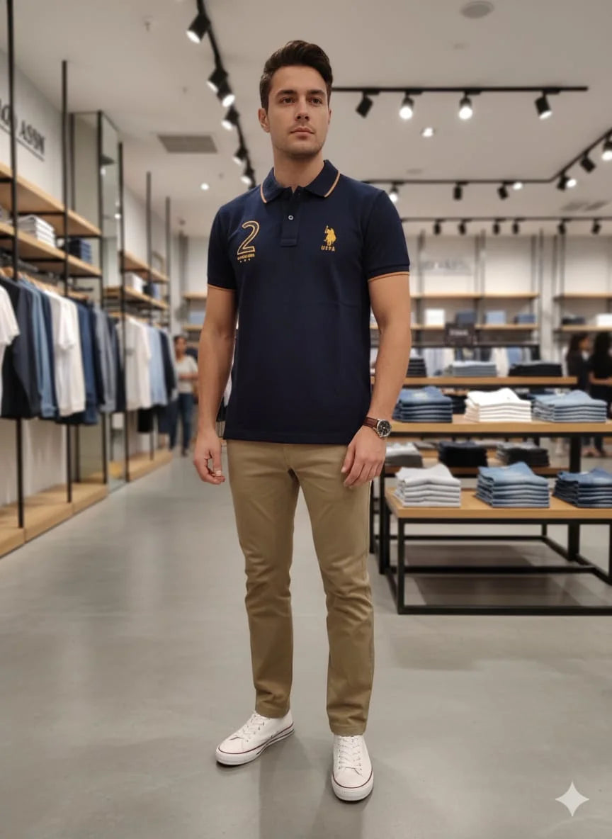 U.S. POLO ASSN. || Men’s Embroidered Polo T-Shirts – Official Game Supplier Edition