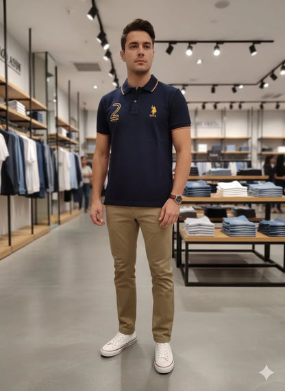 U.S. POLO ASSN. || Men’s Embroidered Polo T-Shirts – Official Game Supplier Edition