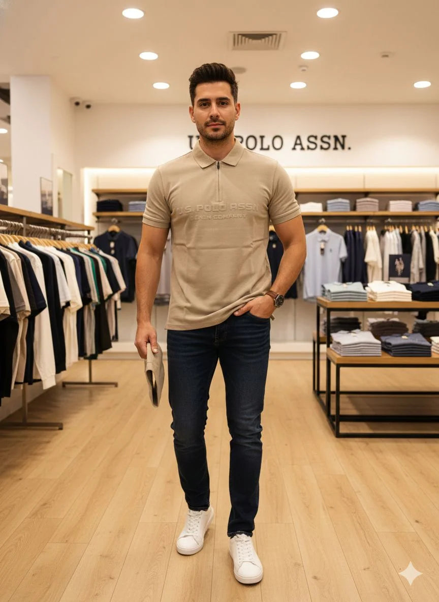 U.S. POLO ASSN. || Men’s Embroidered Polo T-Shirts – Official Game Supplier Edition