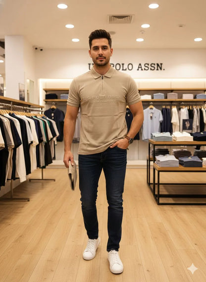 U.S. POLO ASSN. || Men’s Embroidered Polo T-Shirts – Official Game Supplier Edition