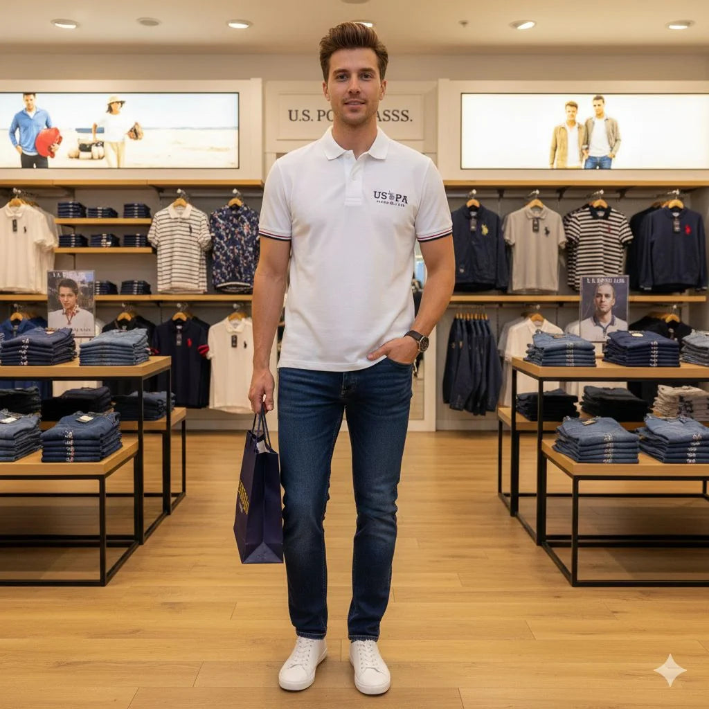 U.S. POLO ASSN. || Men’s Embroidered Polo T-Shirts – Official Game Supplier Edition