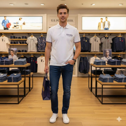 U.S. POLO ASSN. || Men’s Embroidered Polo T-Shirts – Official Game Supplier Edition