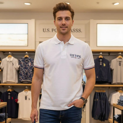U.S. POLO ASSN. || Men’s Embroidered Polo T-Shirts – Official Game Supplier Edition