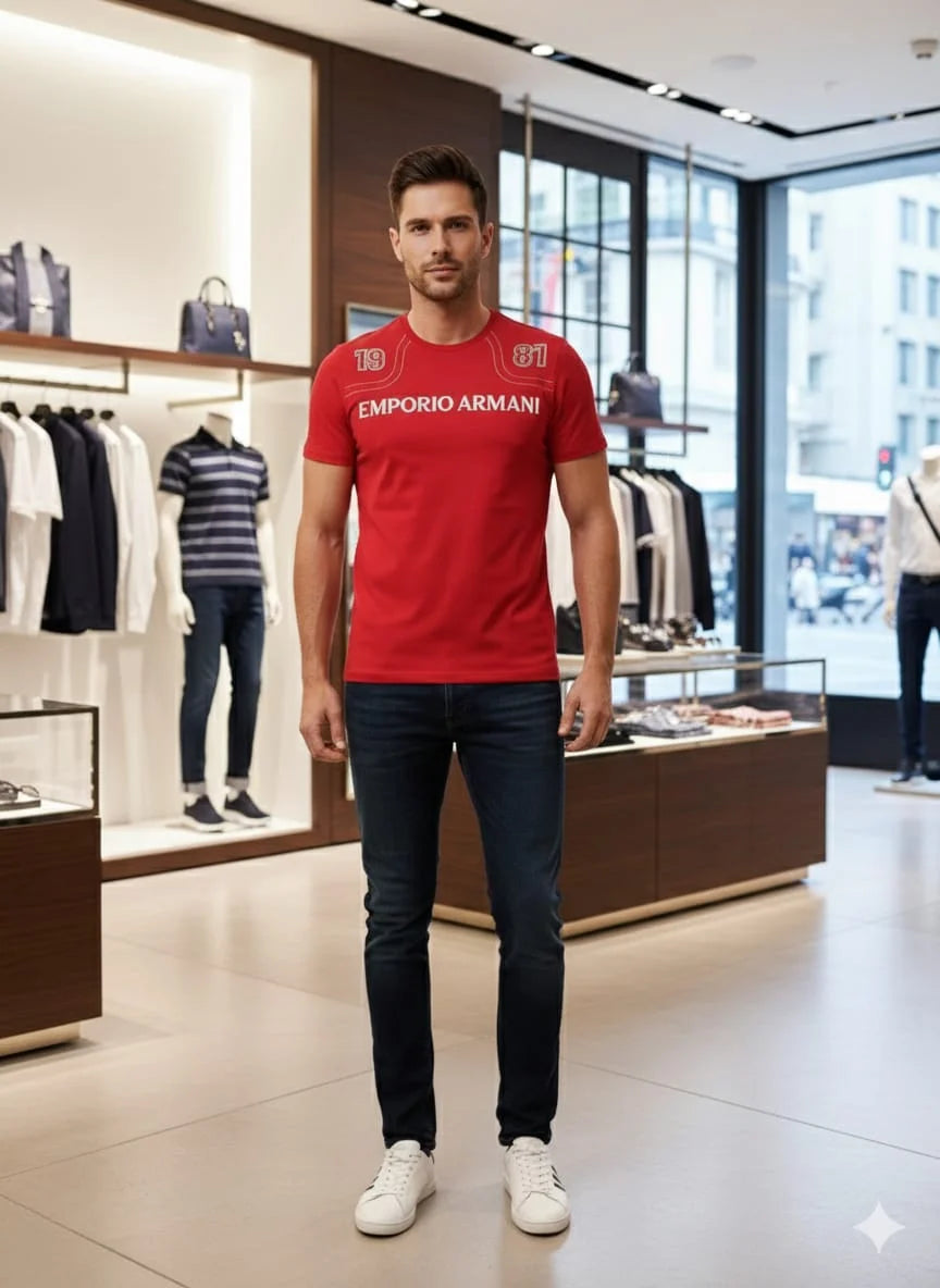 EMP*RIO ARM*NI || Men’s Heritage 1981 Graphic T-Shirt – Premium Cotton Crew Neck