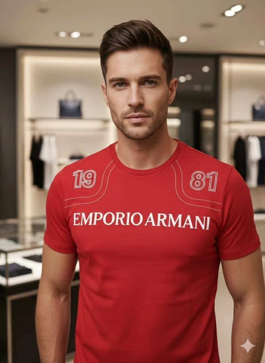 EMP*RIO ARM*NI || Men’s Heritage 1981 Graphic T-Shirt – Premium Cotton Crew Neck