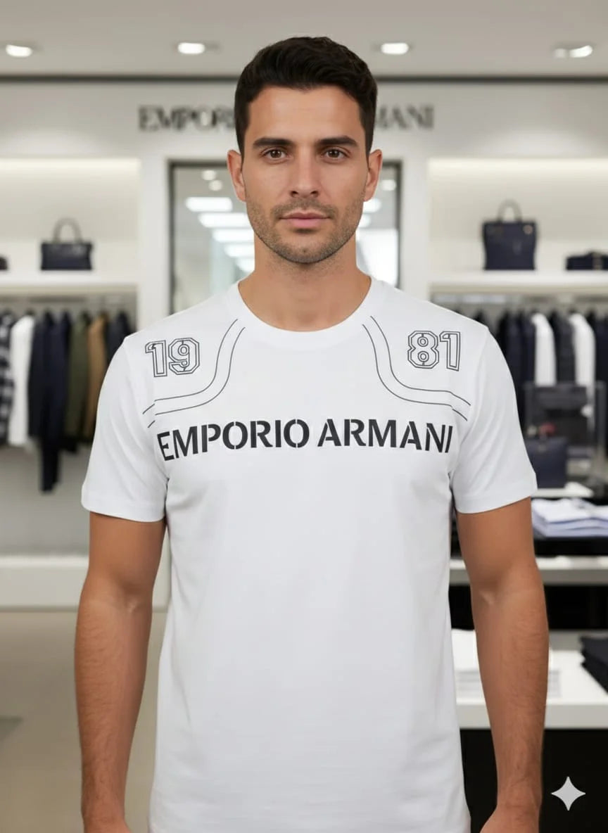 EMP*RIO ARM*NI || Men’s Heritage 1981 Graphic T-Shirt – Premium Cotton Crew Neck