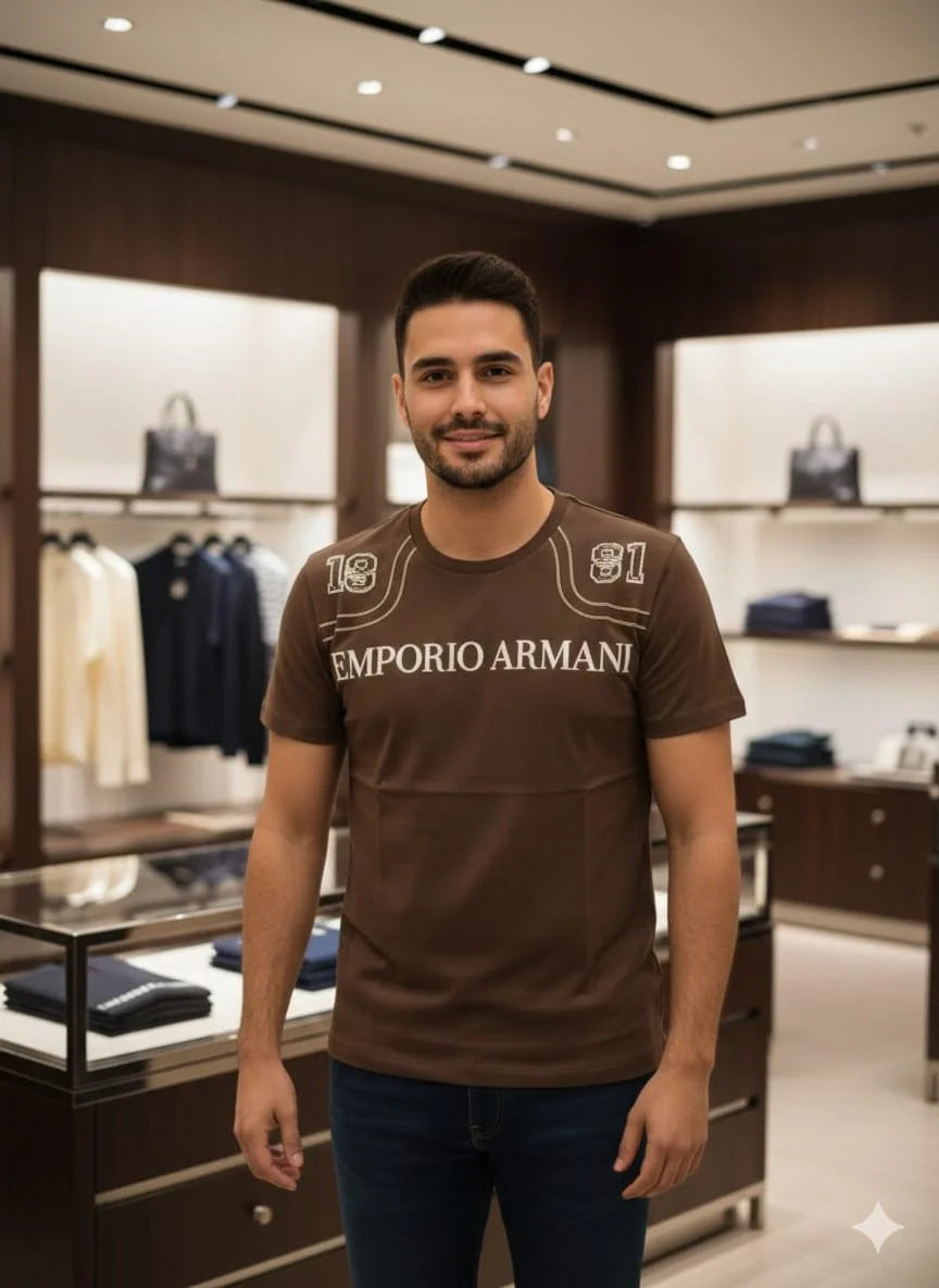 EMP*RIO ARM*NI || Men’s Heritage 1981 Graphic T-Shirt – Premium Cotton Crew Neck