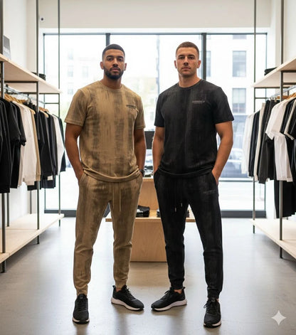 ESSENTIALS || Fear of God Ribbed Knit T-Shirt & Jogger Set – Premium Streetwear