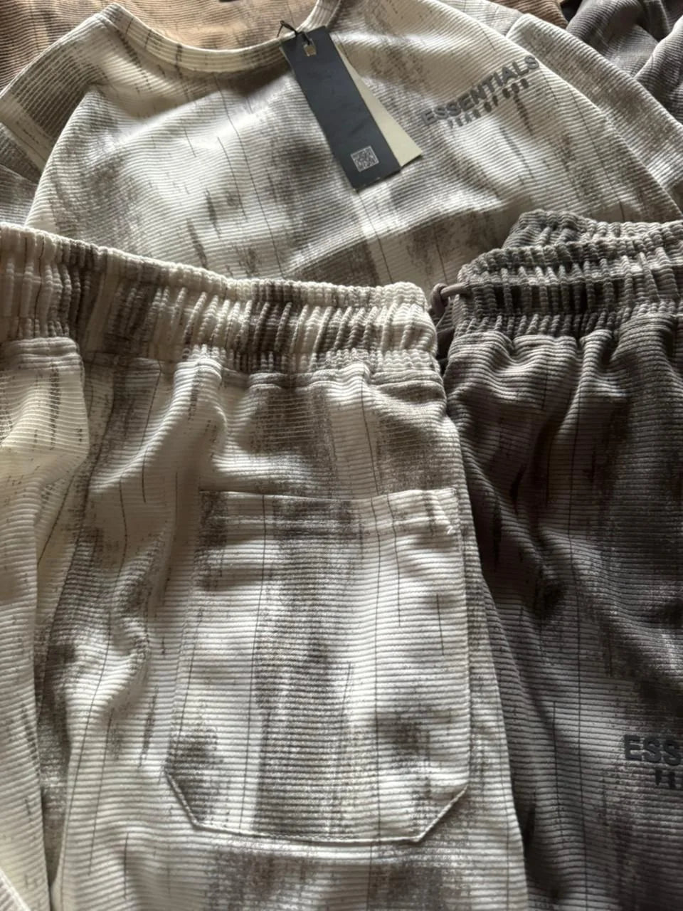 ESSENTIALS || Fear of God Ribbed Knit T-Shirt & Jogger Set – Premium Streetwear