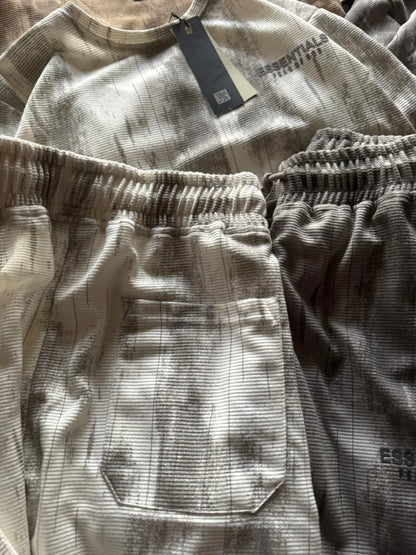 ESSENTIALS || Fear of God Ribbed Knit T-Shirt & Jogger Set – Premium Streetwear