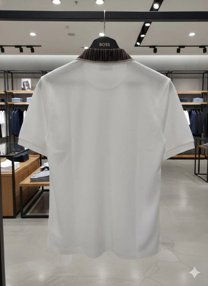 BOSS || Men's Slim-Fit Cotton Pique Polo Shirt – Luxury Casual Essentials