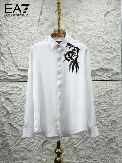 EMP*RIO ARM*NI || EA7 Men's Slim-Fit Rhinestone Embellished Button-Down Shirt