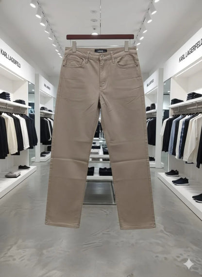 KARL LAGERFELD || Men’s Premium Slim-Fit Chino Trousers – Essential Luxury Cotton Stretch Pants
