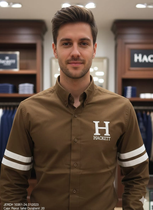 Hackett London x Aston Martin Racing Sport Shirt | Premium Men's Slim Fit