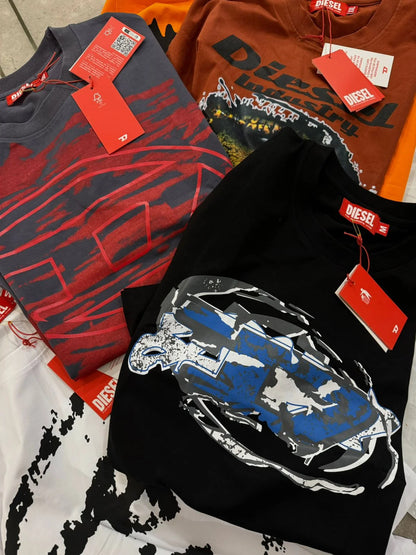 DIESEL || Men’s Graphic Logo T-Shirts – Premium Cotton Crew Neck Streetwear Collection