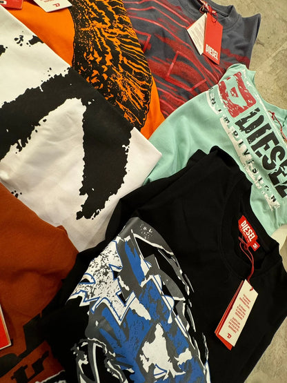 DIESEL || Men’s Graphic Logo T-Shirts – Premium Cotton Crew Neck Streetwear Collection
