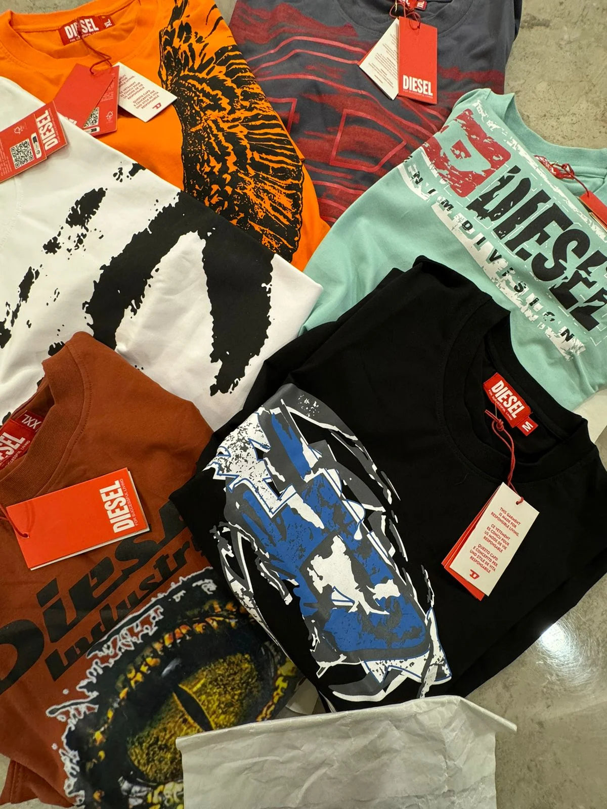 DIESEL || Men’s Graphic Logo T-Shirts – Premium Cotton Crew Neck Streetwear Collection