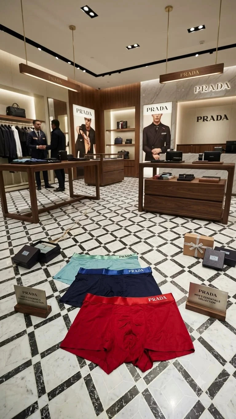 Prada Premium Men's Boxer Briefs 3-Pack – Ultra Soft Stretch Luxury Underwear