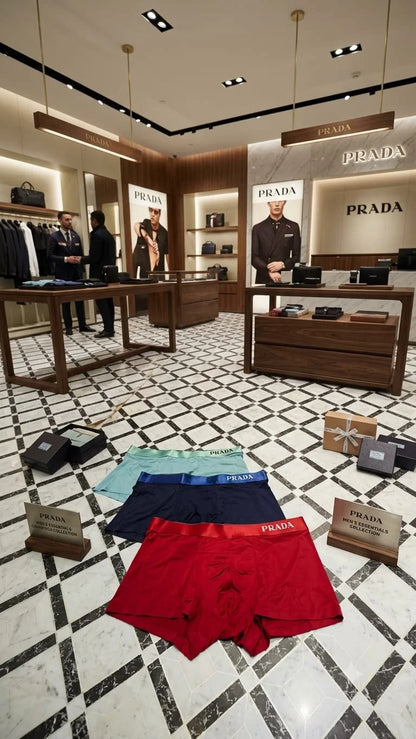 Prada Premium Men's Boxer Briefs 3-Pack – Ultra Soft Stretch Luxury Underwear