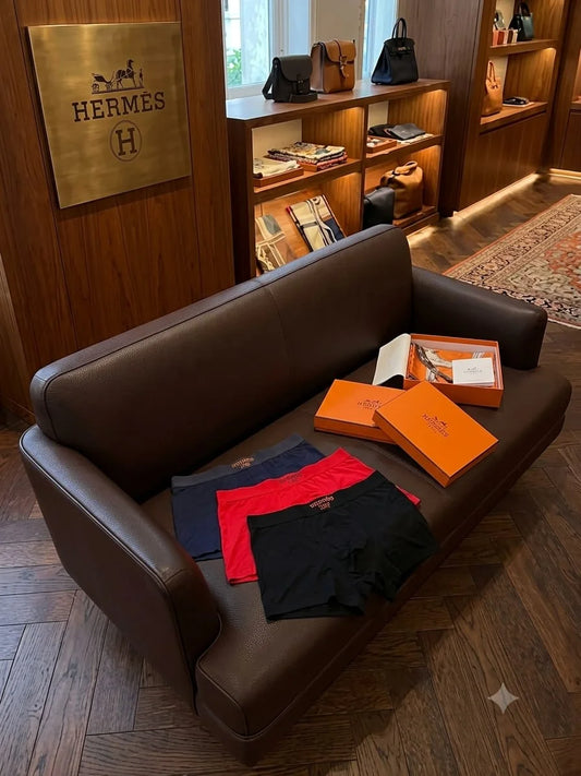 Hermès Bain Men's Premium Trunks 3-Pack – Ultra Soft Seamless Stretch Trunks