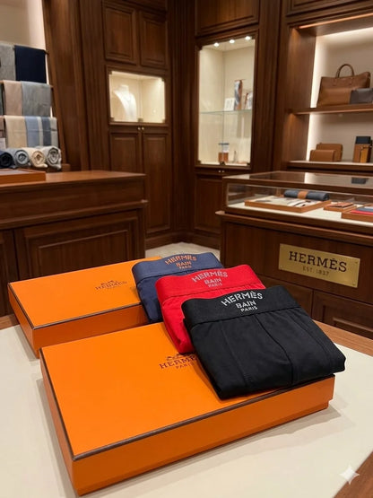 Hermès Bain Men's Premium Trunks 3-Pack – Ultra Soft Seamless Stretch Trunks