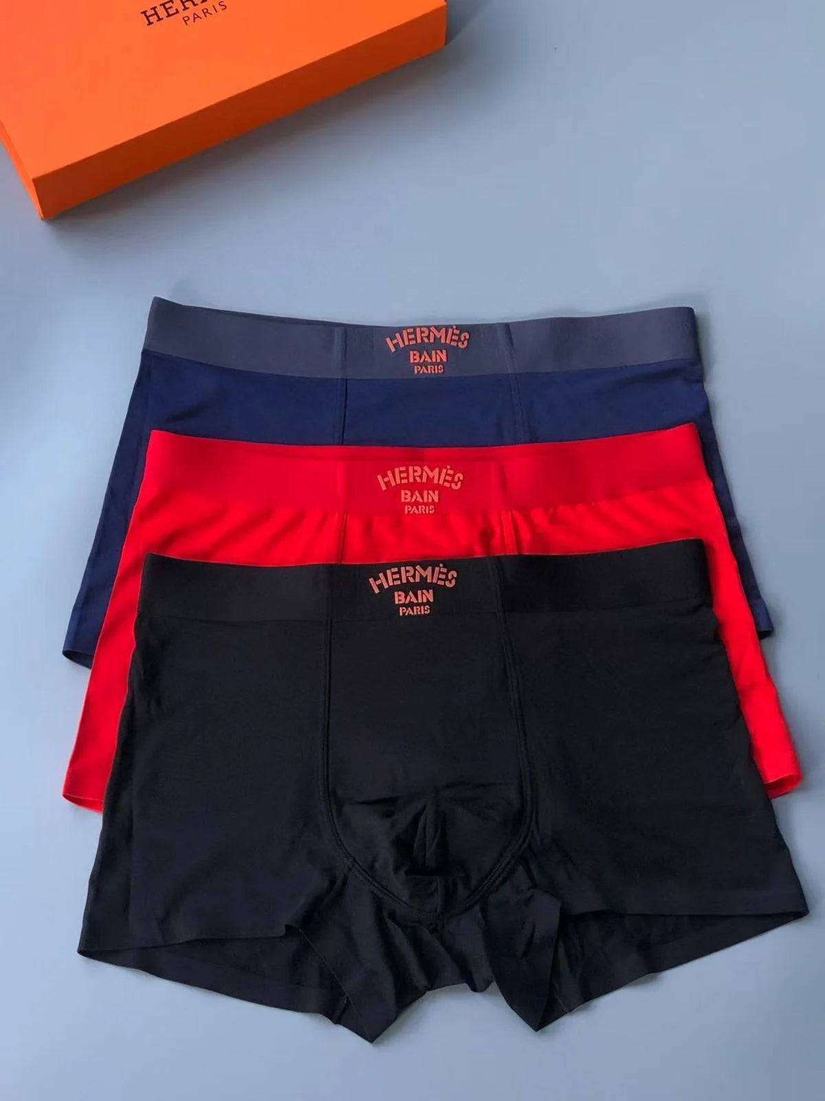 Hermès Bain Men's Premium Trunks 3-Pack – Ultra Soft Seamless Stretch Trunks