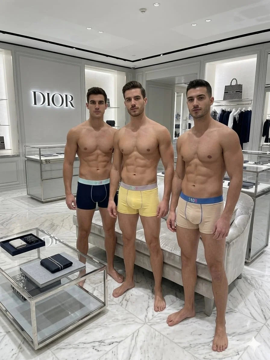 DIOR || Premium Men's Trunks – Pack of 3 | Soft Stretch Cotton Comfort