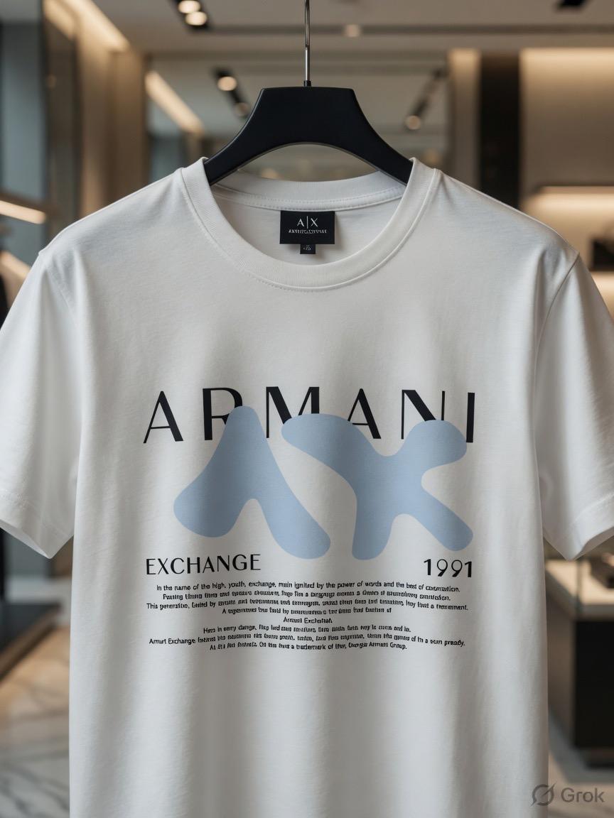 Armani White Tee – Fabric Zoom Detail	