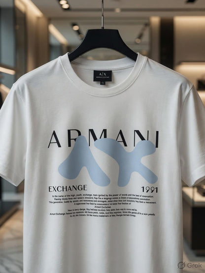 Armani White Tee – Fabric Zoom Detail	