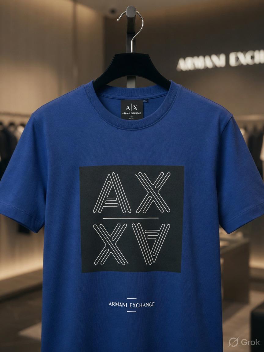 Armani Blue Tee – Fabric Zoom Detail	