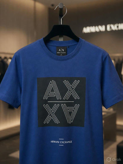 Armani Blue Tee – Fabric Zoom Detail	