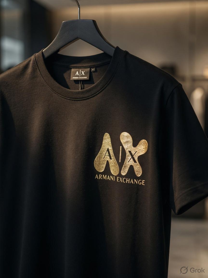 Armani Black Tee – Fabric Zoom Detail	