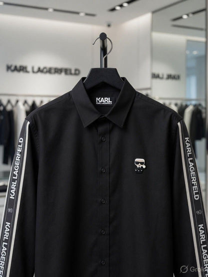 Karl Lagerfeld Black Shirt – Fabric Zoom Detail	