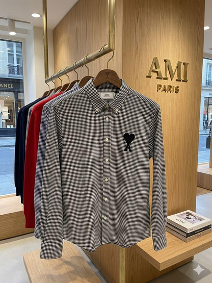 AMI Women's Cotton Shirt in Grey – Product Shot	