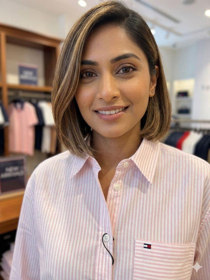 Tommy Hilfiger Pink Shirt – Fabric Zoom Detail	