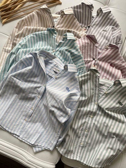 Lacoste Women's Cotton Shirts – Beige, Grey, Sea Green, Pink, Sky Blue & Green Collection
