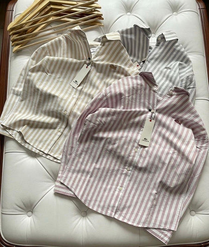 Lacoste Women's Cotton Shirts – Beige, Grey, , Pink.
