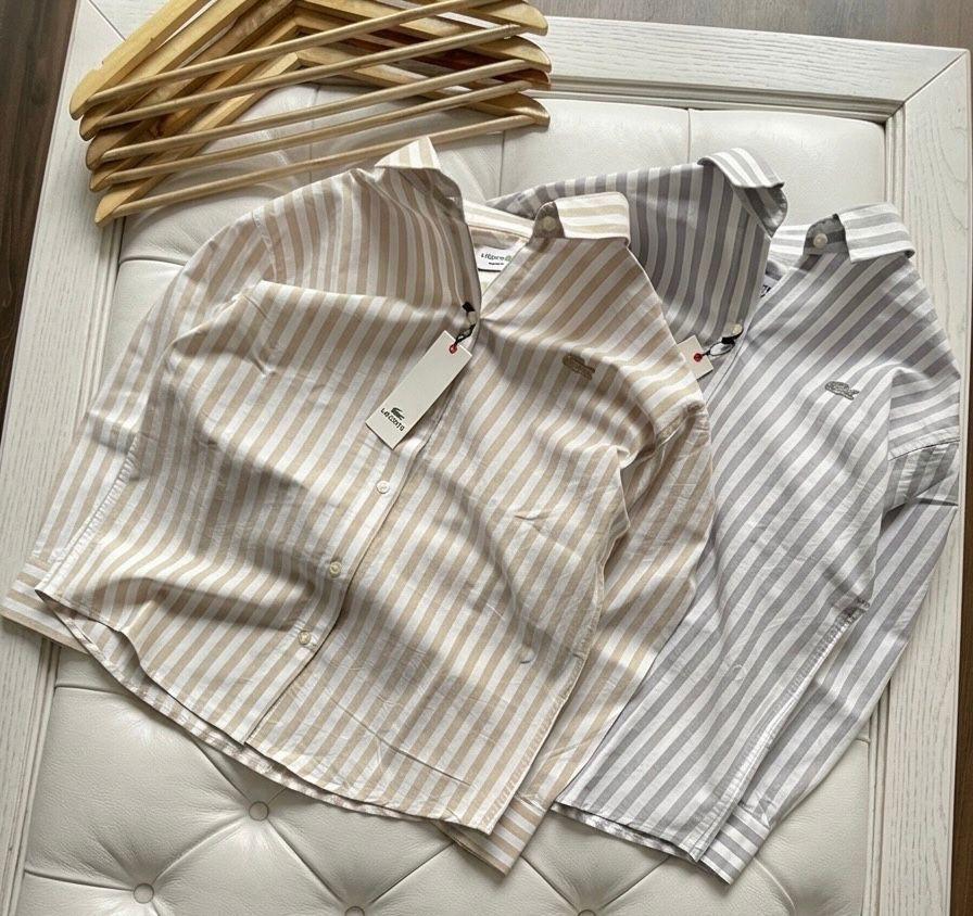 Lacoste Women's Cotton Shirts – Beige, Grey.