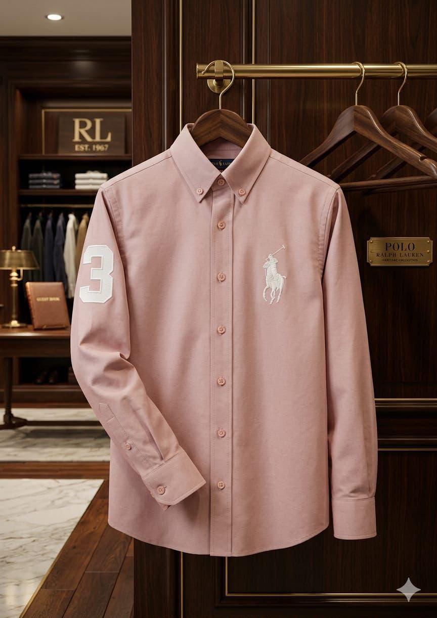 Ralph Lauren Kids pink premium cotton shirt for boys

