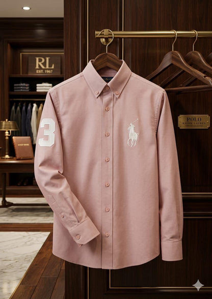 Ralph Lauren Kids pink premium cotton shirt for boys

