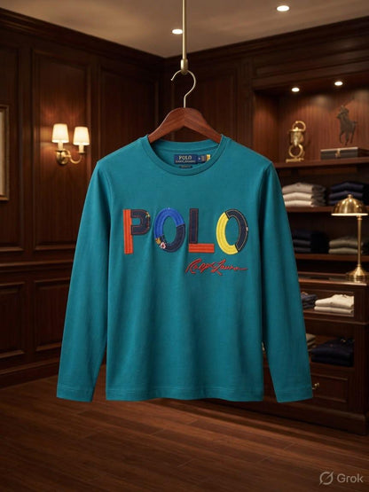 Ralph Lauren Kids green premium full sleeve Lycra T-shirt for boys and girls