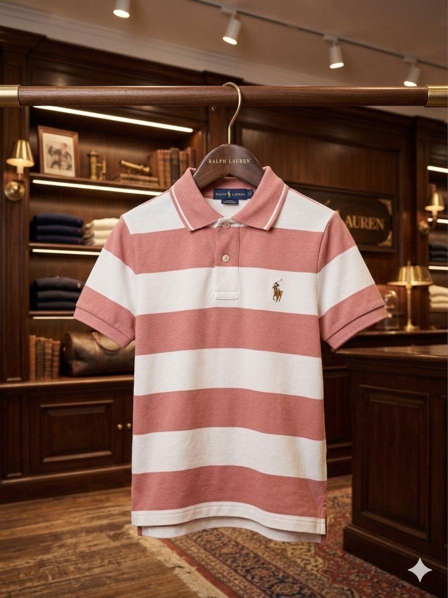 Ralph Lauren Kids Boys Shirt in Pink – Front View	