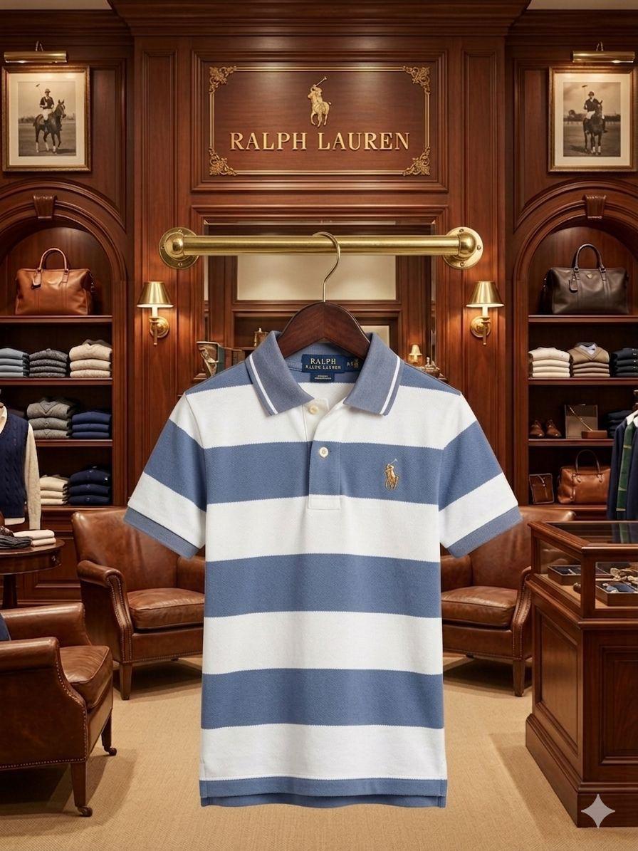 Ralph Lauren Kids Boys Shirt in Sky Blue – Front View	