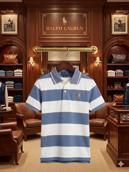 Ralph Lauren Kids Boys Shirt in Sky Blue – Front View	