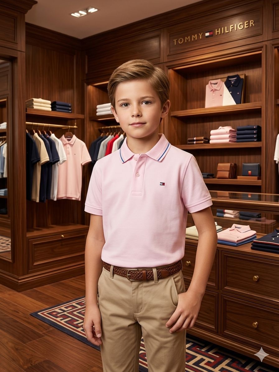 Tommy Kids Pink T-Shirt – Fabric Detail
