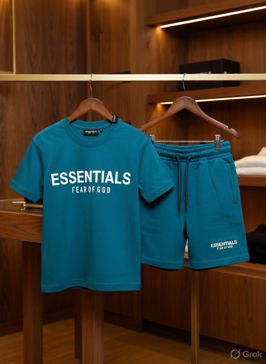 Essentials Kids Co-ord Set in Blue – Front View	