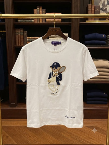 Ralph Lauren Purple Label Tee in White – Product Shot	