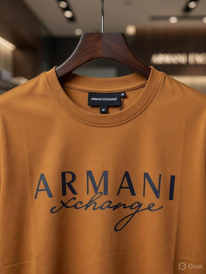 Armani Exchange Women's Cotton Peach Tee in Orange – Product Shot	